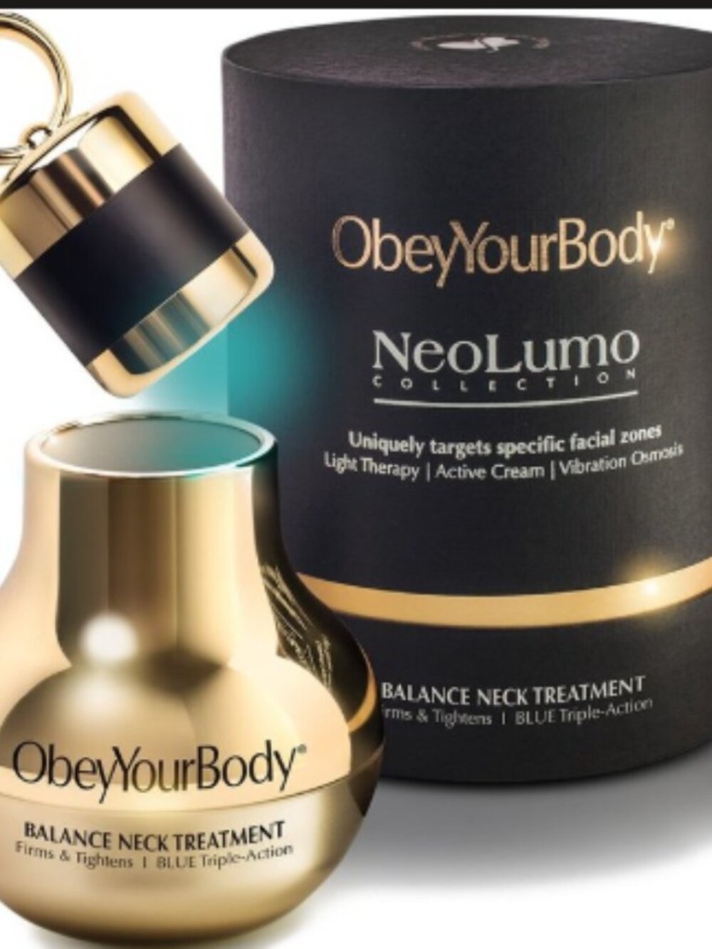 NEOLUMO ObeyYourBody BALANCE NECK TREATMENT-FIRMS & TIGHTENS- BLUE TRIPLE-ACTION